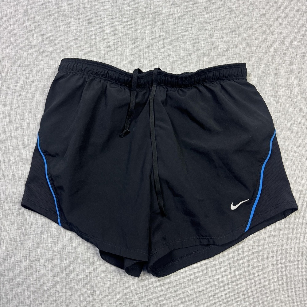 Nike Gym Shorts Womens‎ XS (0-2) Black Lined 3.5 Inseam Elastic Waist Drawstring